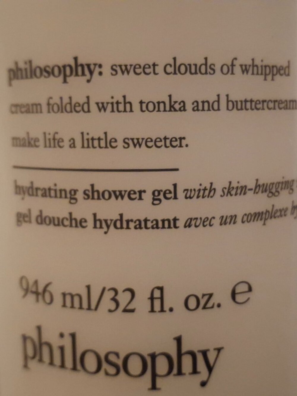 Set Of 2 Philosophy Fresh Cream Shower Gel AND Body Lotion 32oz / 946ml Sealed - Picture 2 of 6